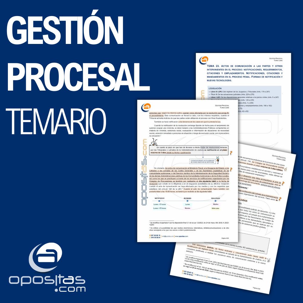 Temario Gestión Procesal Turno Libre